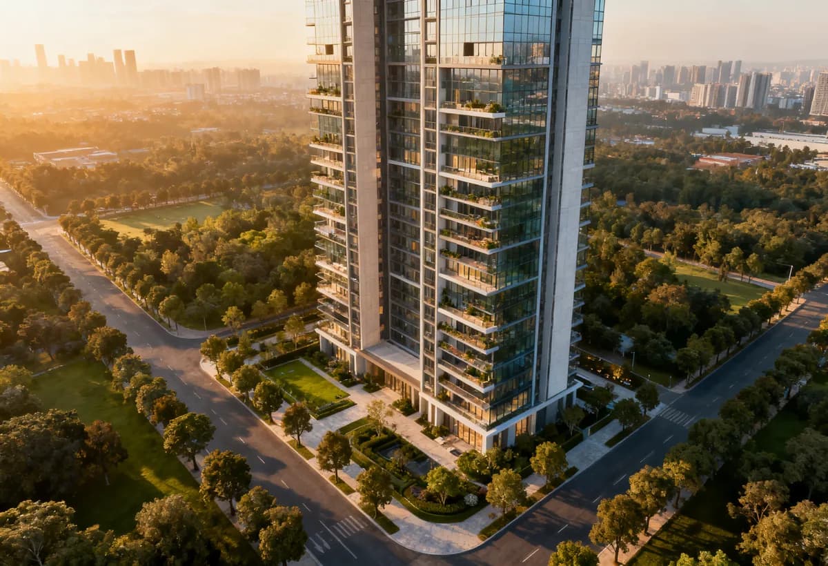 Condomínio residencial vista aérea